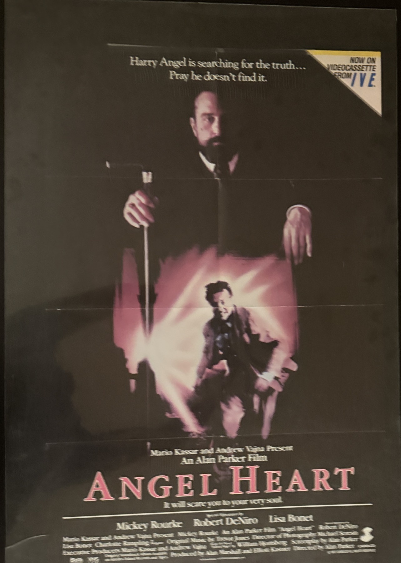 Actual Angel Heart - IVE videocassette promotional poster front photograph