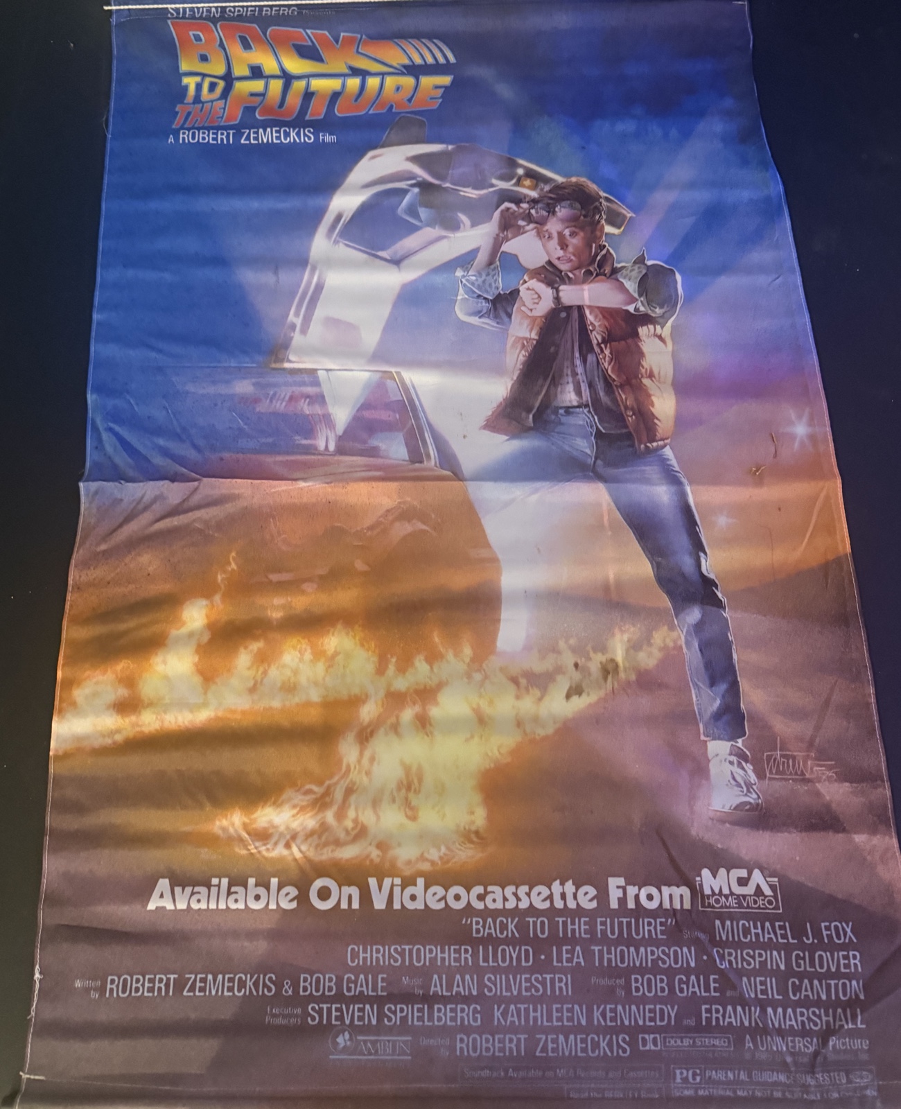 Back to the Future MCA Home Video cloth poster