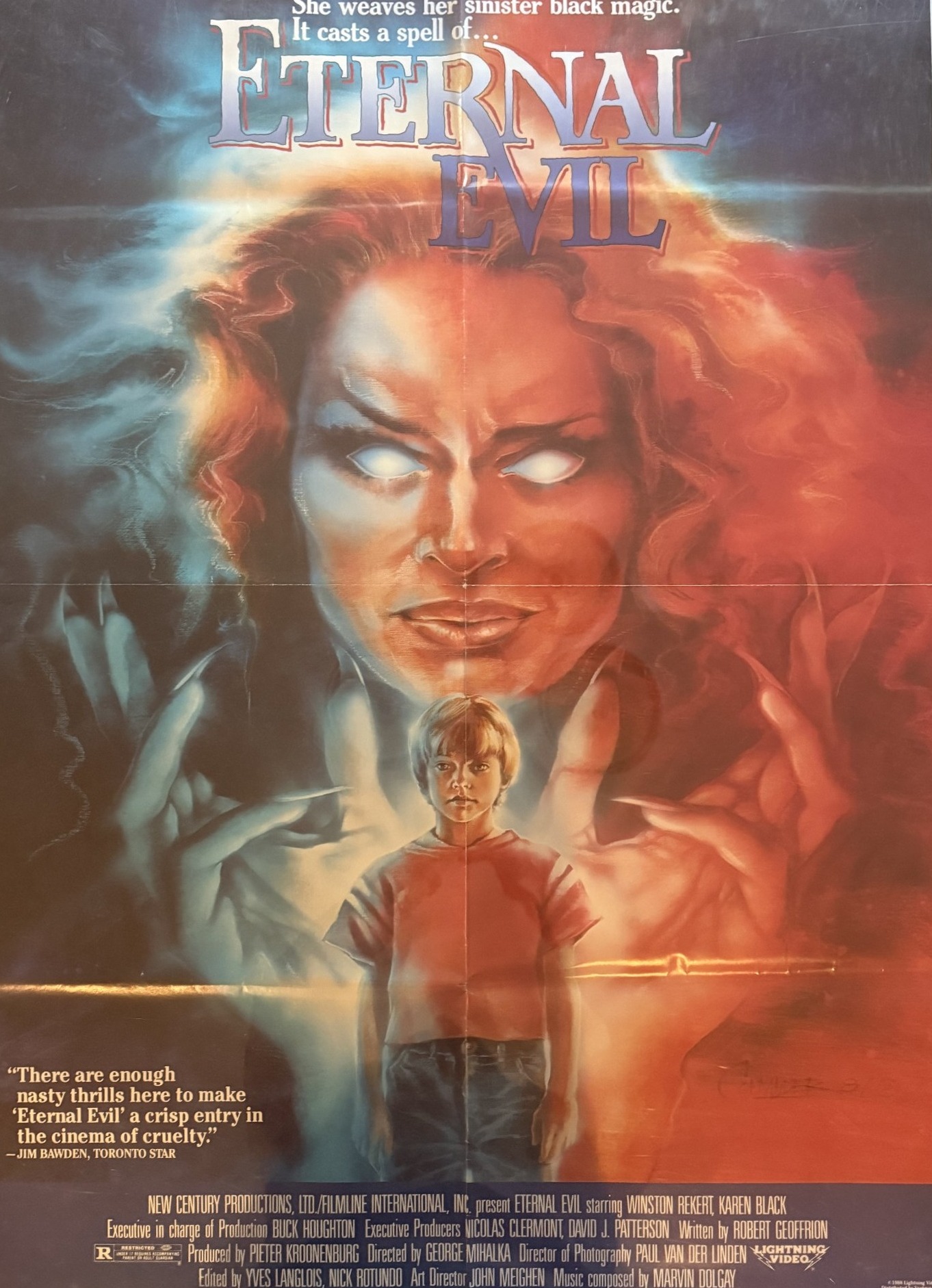 Actual Eternal Evil — Lightning Video promotional poster front photograph