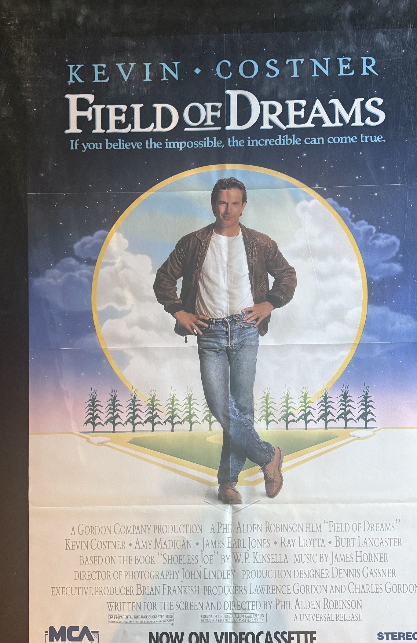 Actual Field of Dreams — MCA Home Video promotional poster front photograph