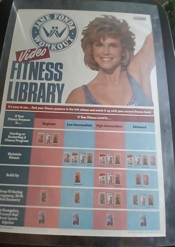 Actual Jane Fonda Workout — Video Fitness Library sales sheet front photograph