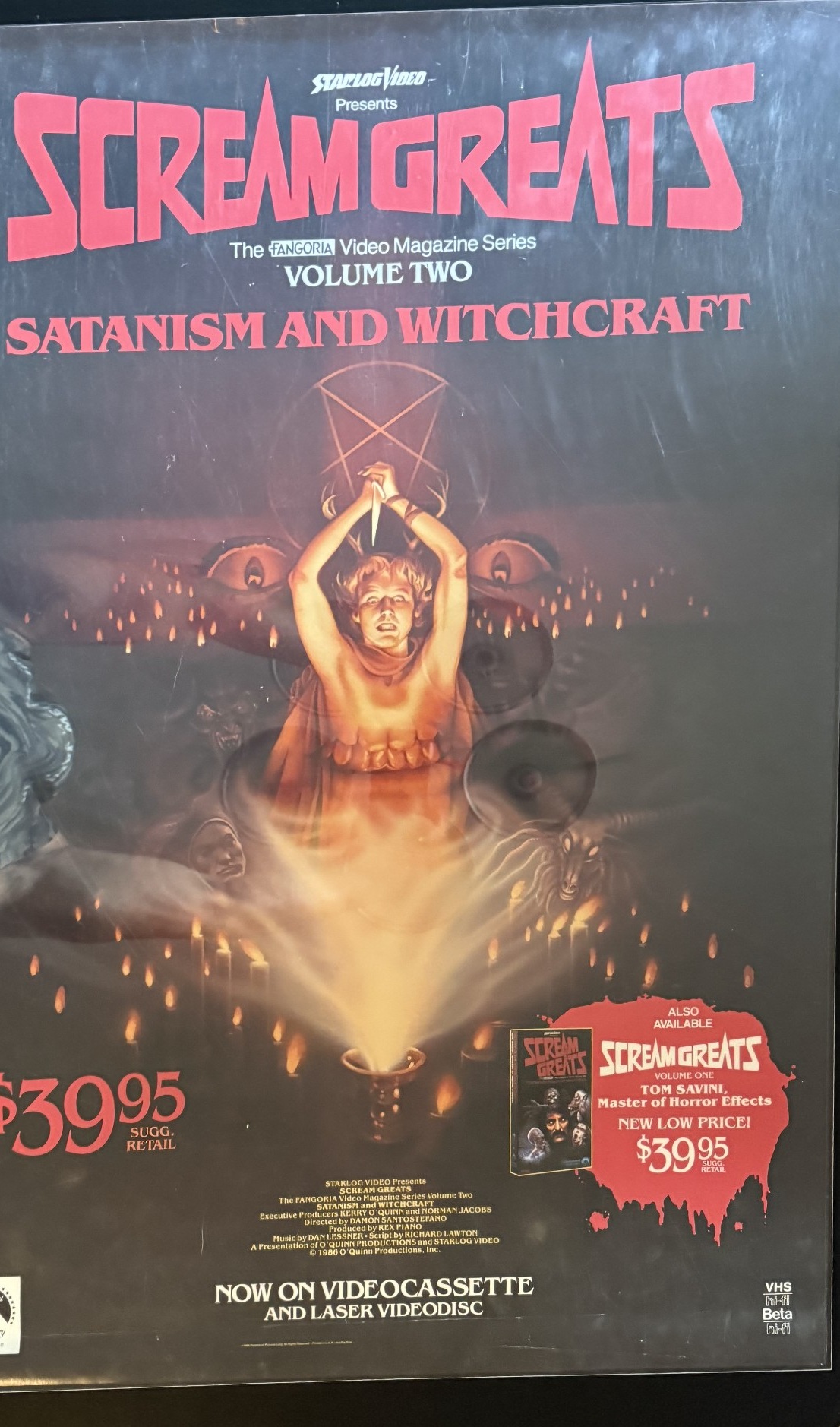 Actual Scream Greats Volume Two: Satanism and Witchcraft — Starlog/Fangoria video poster front photograph