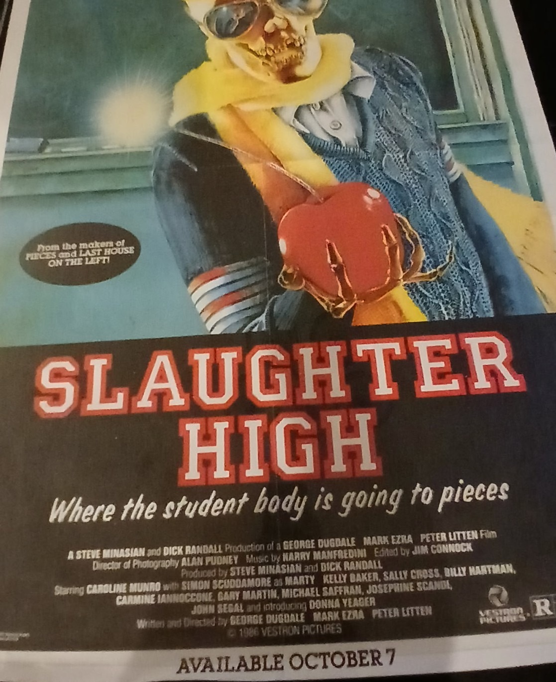 Actual Slaughter High — home-video promotional poster front photograph