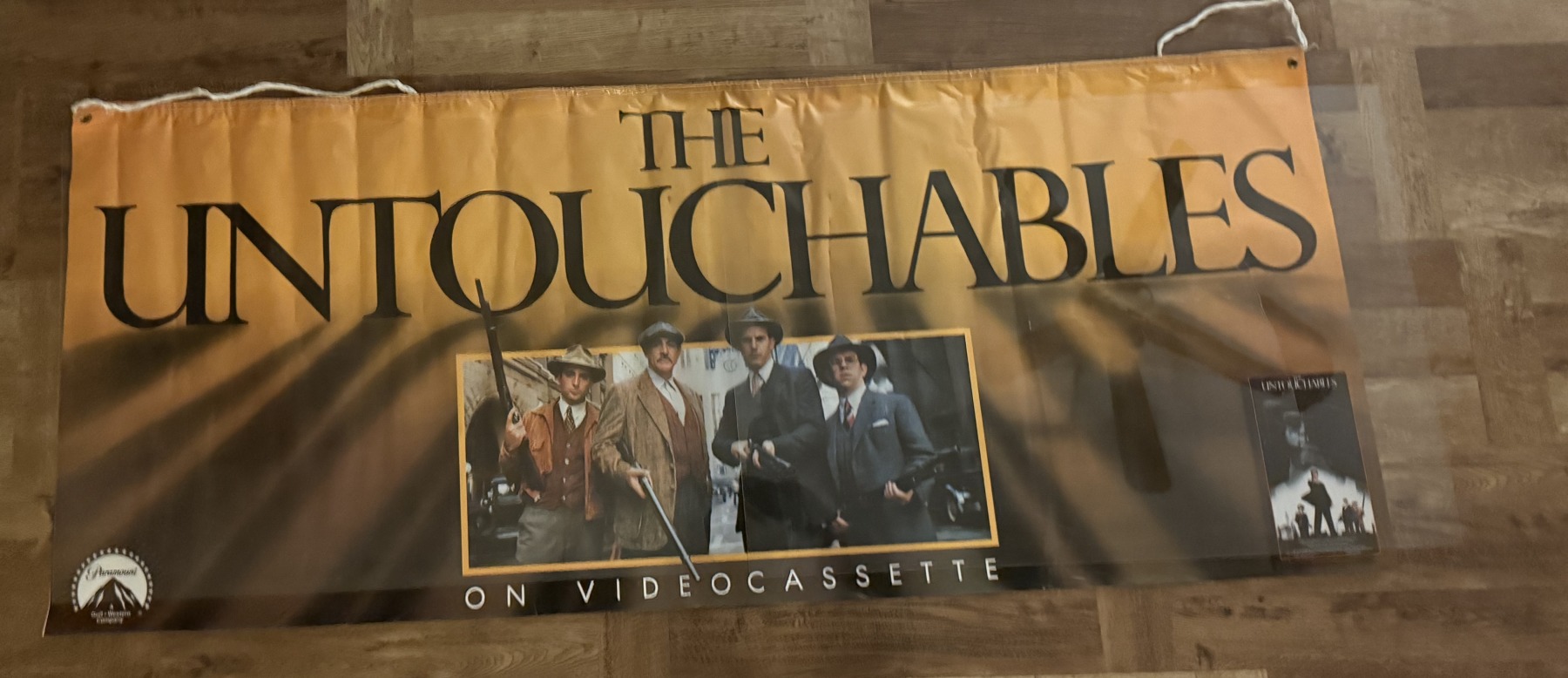 Actual The Untouchables - Paramount videocassette hanging banner front photograph