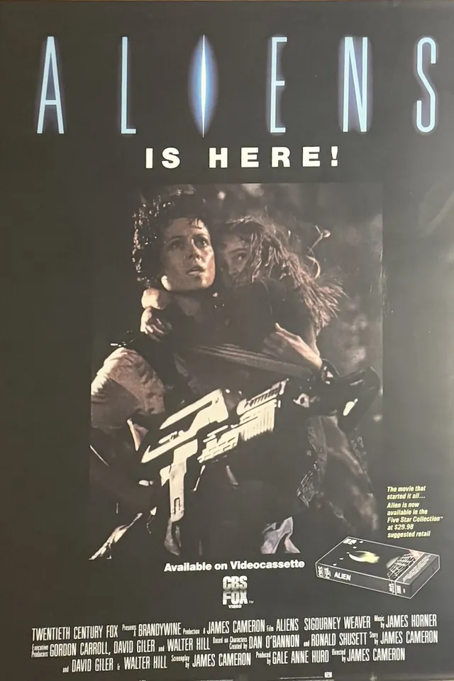 Actual Aliens Is Here! — CBS/Fox video-store promo one-sheet front photograph