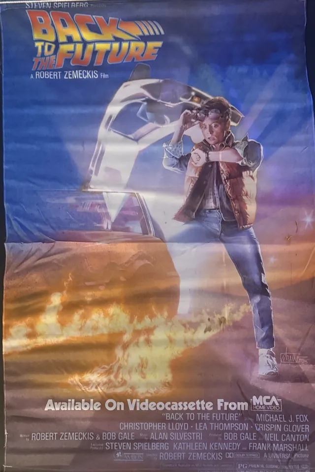 Actual Back to the Future — original cloth theatrical one-sheet front photograph