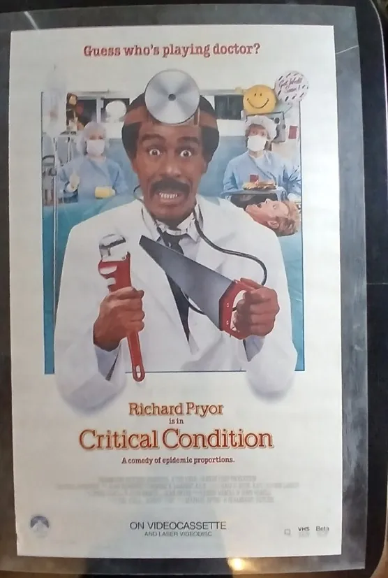 Actual Critical Condition — home-video promotional poster front photograph