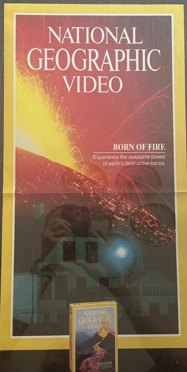 Actual National Geographic Video: Born of Fire — home-video display poster front photograph