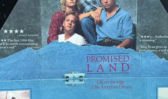 Actual Promised Land — Vestron die-cut video-store display front photograph