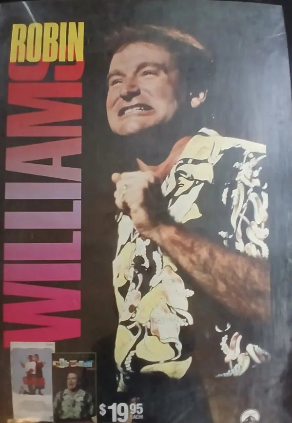 Actual Robin Williams — home-video collection promotional poster front photograph