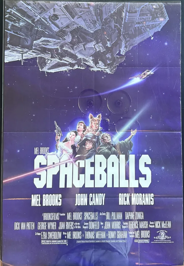 Actual Spaceballs — MGM original one-sheet poster front photograph