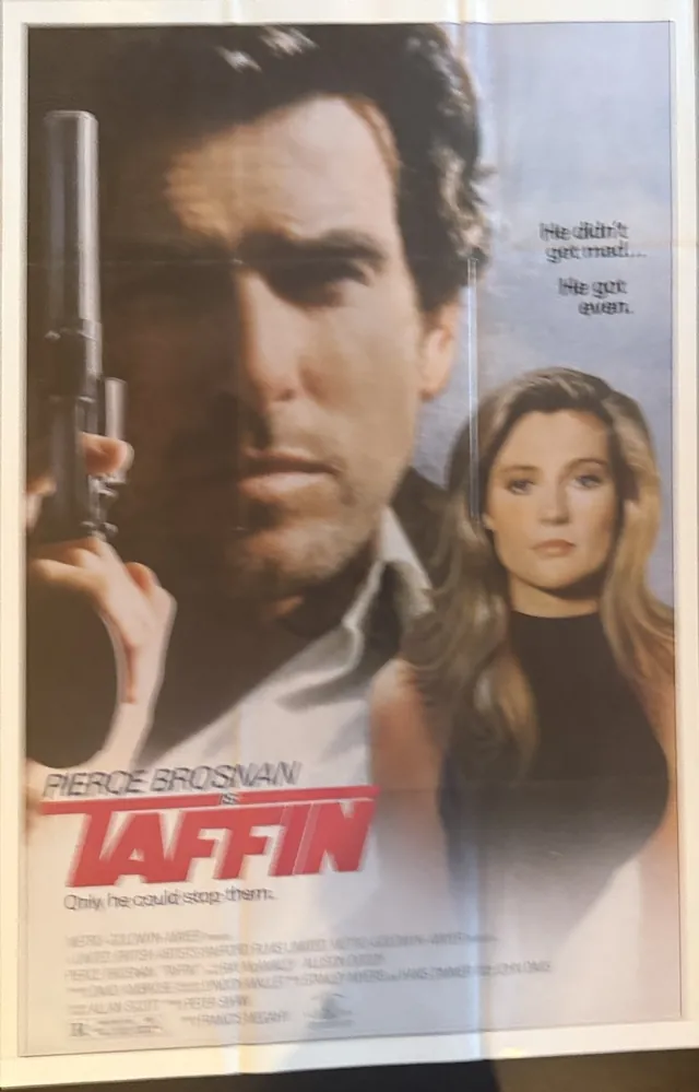 Actual Taffin — Pierce Brosnan video-release poster front photograph