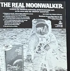 Actual The Real Moonwalker — VHS promotional sheet front photograph
