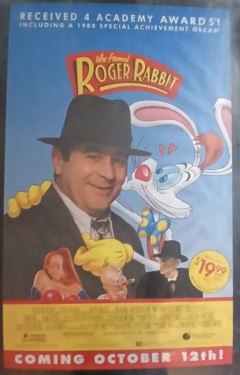 Actual Who Framed Roger Rabbit — home-video promotional poster front photograph
